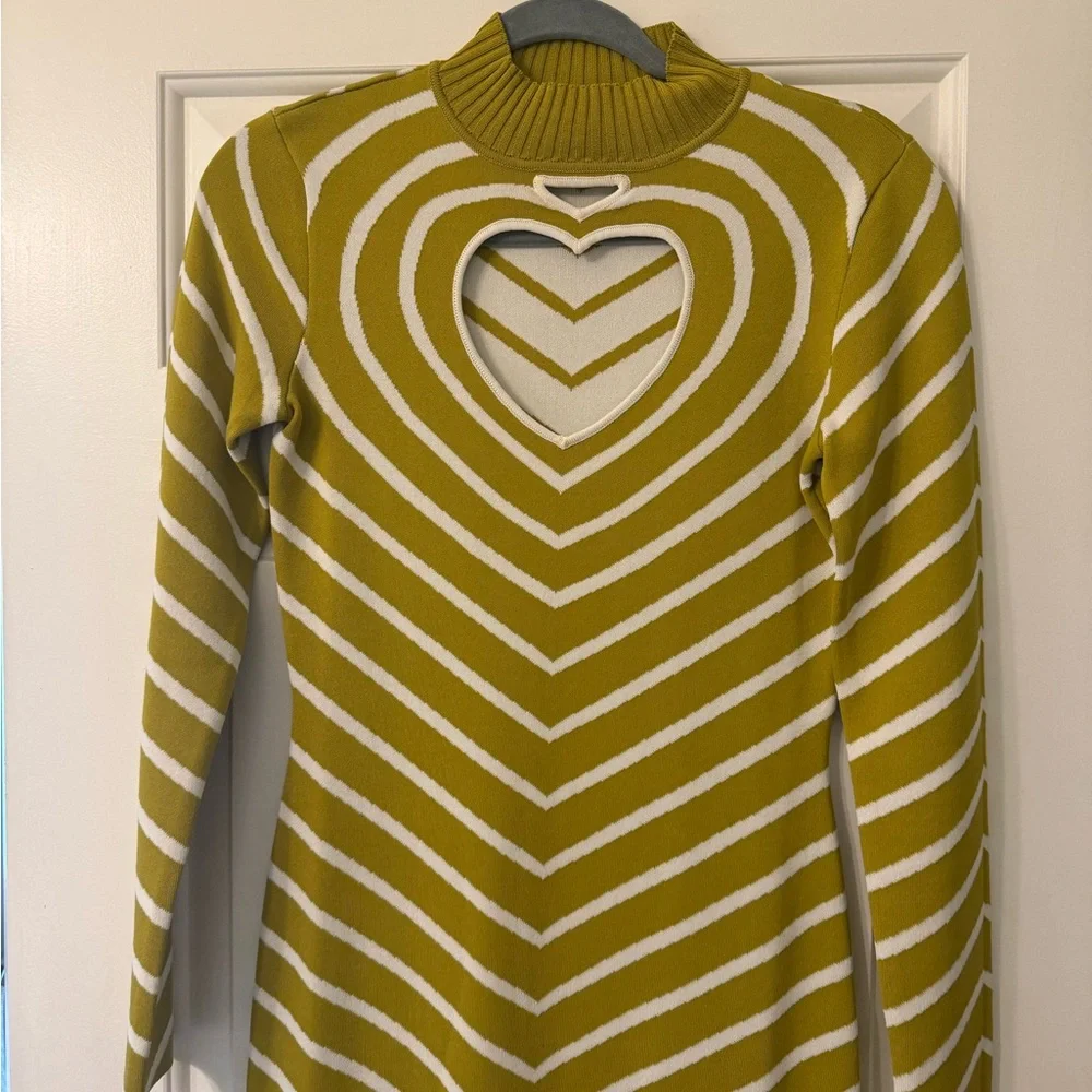 STAUD Stripped Long Sleeve Dress - Picture 3 of 5